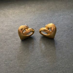 Gold heart earrings